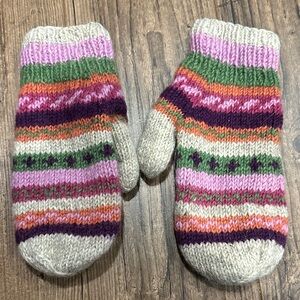 Colorful Knit Mittens